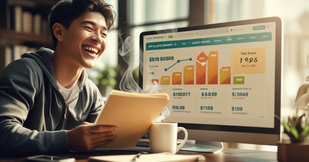 A Beginner earning income from their first affiliate funnel in 2025.