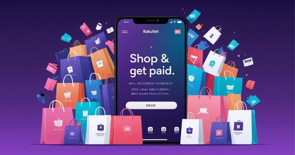 Rakuten app offering cashback for shopping