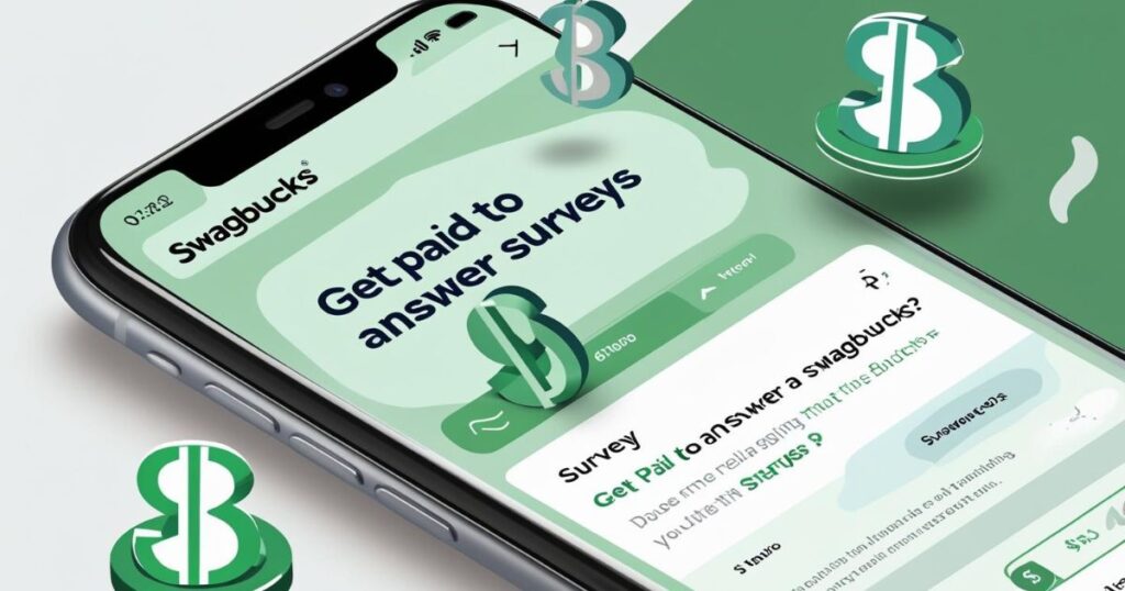 Swagbucks dashboard showing survey rewards